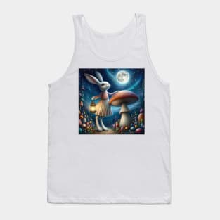 Moonlit Whispers and Rabbit Wishes Tank Top